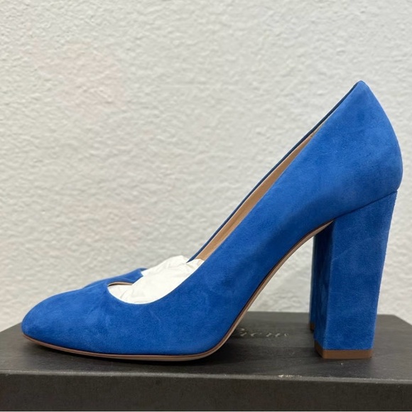 J. Crew Shoes - J. Crew Royal Blue Suede Block Heel Pump